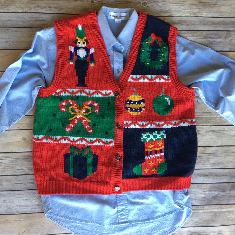 Christmas sweater vest - Karen Scott